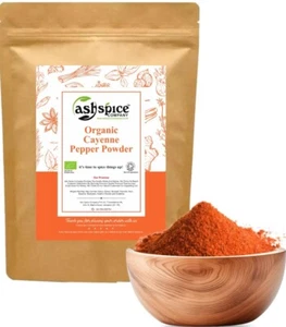 ORGANIC Cayenne Pepper Powder Premium Quality Soil Association Certified - Picture 1 of 5