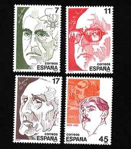 OPC 1986 España Famosos Hombres Set Sc#2482-5 Estampillada sin montar o nunca montada 33996 - Imagen 1 de 1