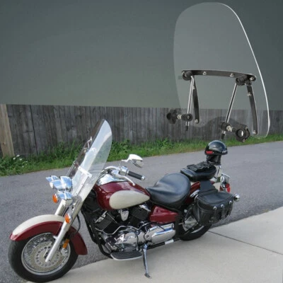 Parabrisas transparente para moto Yamaha V Star 650 XVS650A 950 18"x16" Foto 1 de 4