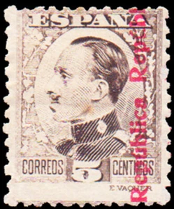España 1931. Sobrecargados. Edifil x 594 hdr. Sobrecarga solo "Republica" Escaso - Imagen 1 de 1