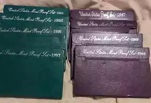 1987-88 -89-90-94-95-96-97 Mint Proof Set - Picture 1 of 3