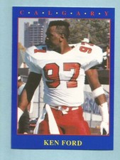 1990 JOGO CFL Football Ken Ford #33 Calgary Stampeders Texas A&M NM/MT