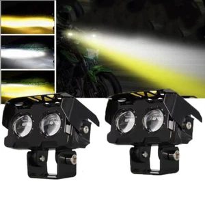 2PCS Motorcycle LED Driving Fog Light Spotlight Fog Lights Work Light Dual Color - Bild 1 von 22