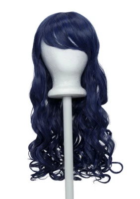 22'' Long Wavy Even Cut w/ Long Bangs Navy Blue Cosplay Wig NEW - Image 1 of 3