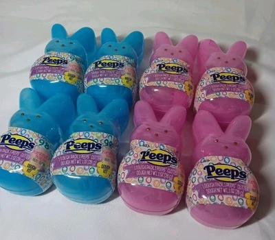 Peeps Bunny Pink Blue Dough Shape Cut Marshmallow Scent Non Edible Lot of 8 - Image 1 of 2