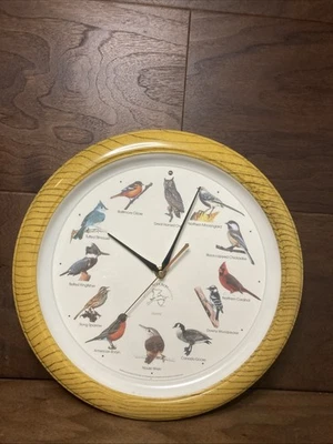 Reloj analógico de la National Audubon Society de 1990 pájaro cantor en hora   Foto 1 de 4