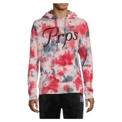 PRPS Hombre Tie Dye Pullover Sudadera con Capucha Rojo Gris XL Nuevo Foto 1 de 4