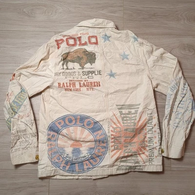 RARA Chaqueta Polo Ralph Lauren Country Denim Gráfico Pintor Talla Juvenil L (14-16) Foto 1 de 4