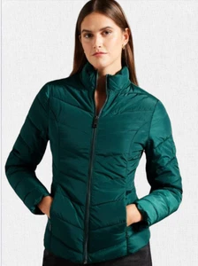 Ted Baker Renika Packaway wattierter Outdoor Mantel Jacke dunkelgrün mit Pouc Neu mit Etikett Gr. 0 - Bild 1 von 8