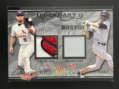 2004 Fleer Ultra Legendary Albert Pujols Carl Yastrzemski 7/10 Patch - Image 1 of 2