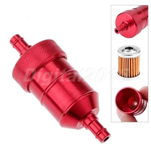 Red 8mm 5/16" Motorcycle CNC Fuel Gas Petrol Filter Washable Cleaner for Suzuki - Picture 1 of 10