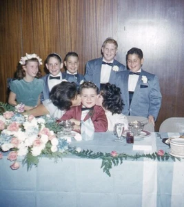 Vintage Stereo Realist Photo 3D Slide BAR MITZVAH Double Kiss - Bild 1 von 2