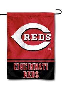 MLB Cincinatti Reds Garden Flag Double Sided MLB Reds Premium Yard Flag - Picture 1 of 1