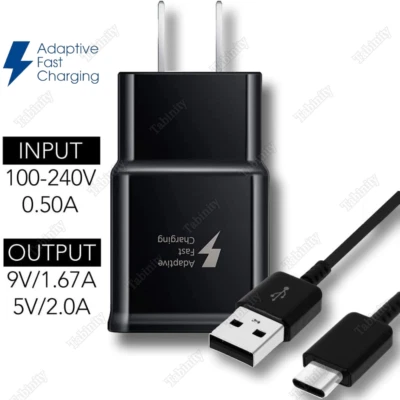 For Android Samsung USB Fast Charger Cable Rapid Power Adapter Block Cube Brick - Image 1 of 4