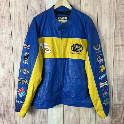 Wilson Leather Chase Authentic NASCAR Michael Waltrip #15 Leather Jacket 2XL XXL Cover