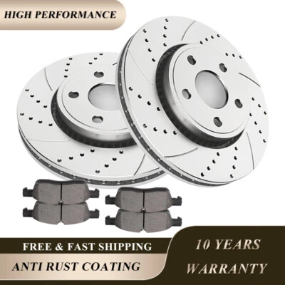 Pastillas de freno delanteras perforadas para Jeep Grand Cherokee Dodge Durango 2011-2018 Foto 1 de 4