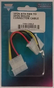 Cables Unlimited ATX Fan Power From 4-pin Molex (Male to Female) Cable - Bild 1 von 1