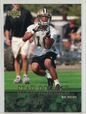 2003 Upper Deck Football 230 Kareem Kelly Star Rookies Gold 44/50 - Image 1 of 2