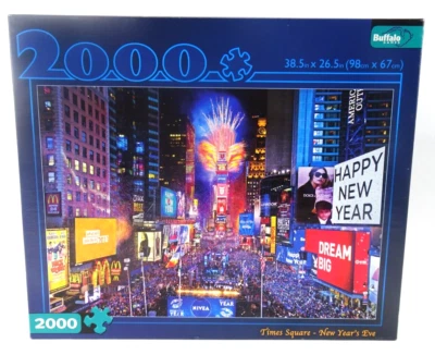 Times Square New York 2,000 Piece Buffalo Games Puzzle NEW - FACTORY GLUED SHUT - Image 1 of 3