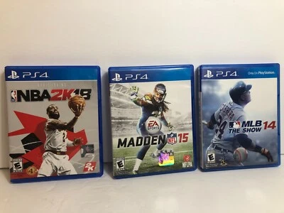 PSP4 MLB 14 The Show,Madden 75 NFL, NBA 2K 18 Games Pretested - Image 1 of 2