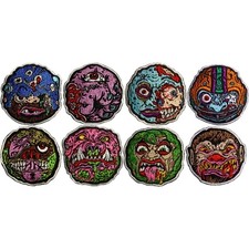 Madballs Patches Set Lock Lips Wolf Breath Swine Sucker Fist Face Embroidered
