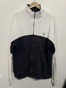 PENGUIN Size XL Men’s White Black Jacket Full Zip Pockets Long Sleeve Casual - Picture 1 of 9