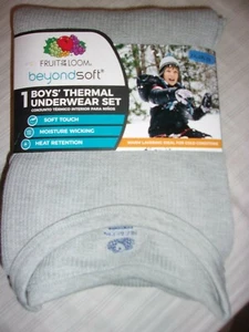 BOYS XL 14 16 NEW NWT THERMAL UNDERWEAR FRUIT THE LOOM WICKING HEAT RETENTION - Picture 1 of 2
