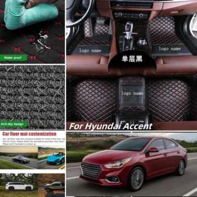 For Hyundai Accent 1999-2023 Car Floor Mats All Weather Carpets Custom Rugs Foto 1 de 4