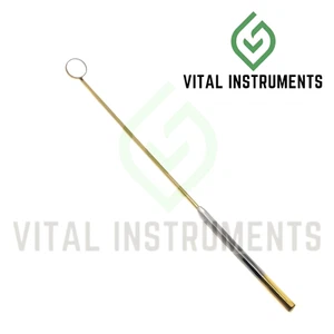 Laryngeal Mirror #2 Handle Boilable Custom-Made Gold German Dental Instrument - Picture 1 of 1