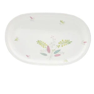 Plato ovalado floral vintage Hertel Jacob porcelana Baviera Alemania - Imagen 1 de 8