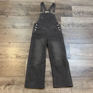 Vintage Y2K Levi's Grey Black Dungarees Overalls - Kids Size 14 REG - Picture 1 of 12