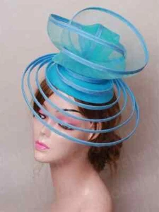 Kirche Fascinator Hut Hochzeit Netz Kopfschmuck Frauen Party Bankett Chapeau Kappe - Bild 1 von 20