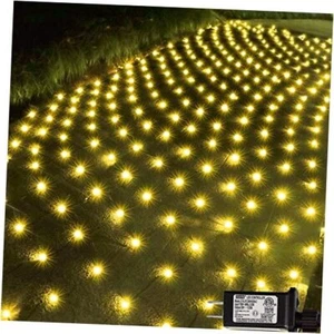 300LED Net Lights, 14.8ft x 5ft 8 Modes Connectable Christmas Warm White - Picture 1 of 7