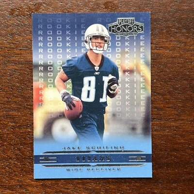 2002 Playoff Honors Football Card #142 Jake Schifino Rookie SN 400/1000 Titans - Image 1 of 3