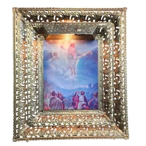 Crucifixión de Jesucristo Holográfica Doble Vista Religiosa Iluminada De Colección - Imagen 1 de 10