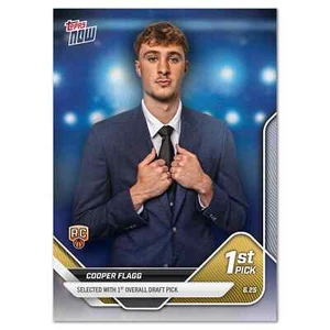 2025 Topps Now 1st Overall Draft Pick Cooper Flagg RC ROOKIE - Picture 1 of 1