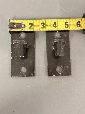 (2) Гальванические стальные плоские настенные петли с шарнирным штифтом 5/8 - петли воротного звена #4204 - Изображение 1 из 4