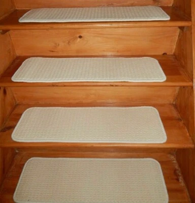 13 = Step 9" x 30" + Landing 27" x 30" Stair Treads  Woven Wool Carpet - Image 1 of 4