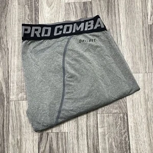 NIKE Pro Combat Graphic Elastic Waist Grey Compression Shorts Boy's Size 2XL - Picture 1 of 11