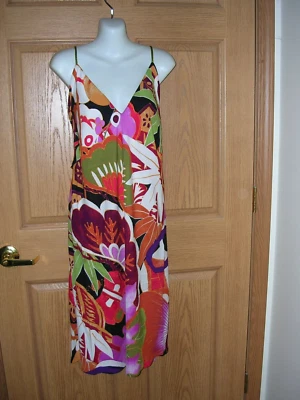 NATORI - VESTIDO SIN MANGAS - PATRÓN "IKEBANA" - PRECIOSO FLORAL - TALLA 3X - ¡NUEVO CON ETIQUETAS! Foto 1 de 3
