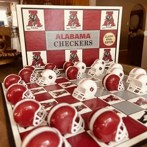 VTG Alabama Checkers Classic Rival Edition Alabama Vs Auburn Helmet - Picture 1 of 14
