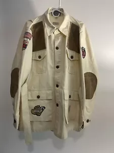 Ducks Unlimited Shooting Jacket XL NC Patch, NC State Patch Leather Trimming - Picture 1 of 20