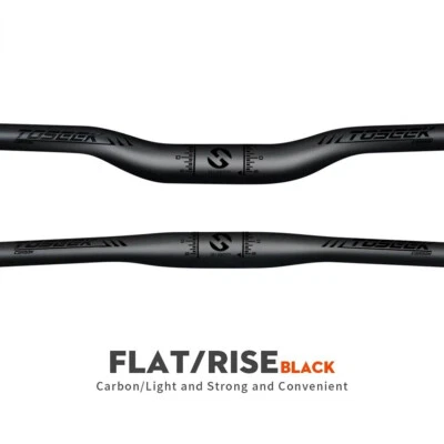 Full Carbon Fiber Mountain Bike Flat Riser Bar MTB Handlebar 31.8*600-760mm - Image 1 of 4