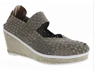 Zapatos para mujer Bernie Mev. Cuña cómoda tejida sin cordones brezo plata gris 40 - Imagen 1 de 7