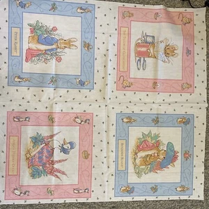 Vintage Beatrix Potter Peter Rabbit & Friends Quilt Panel Frederick Warne 1993 - Picture 1 of 5