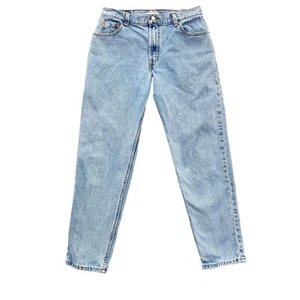 Levis 550 Jeans Relaxed Tapered Womens 30x30 / 12M Blue Light Wash High Rise Mom - Picture 1 of 12