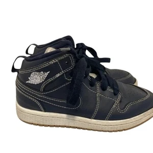 Nike Air Jordan 1 Retro Mid GS 'Obsidian' High Tops Kids 12C - Picture 1 of 9