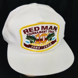 1993 USA Trucker Mütze Red Man Angeln Snapback NIE GETRAGEN Tabak Cap ONE SIZE - Bild 1 von 11