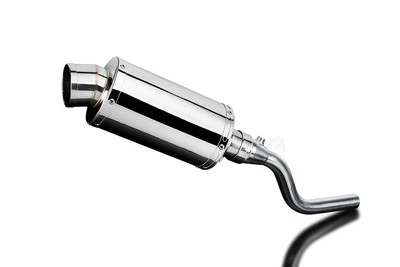 Delkevic Slip On Exhaust with 9" Oval Stainless Steel Muffler for KLX300 - Image 1 of 4