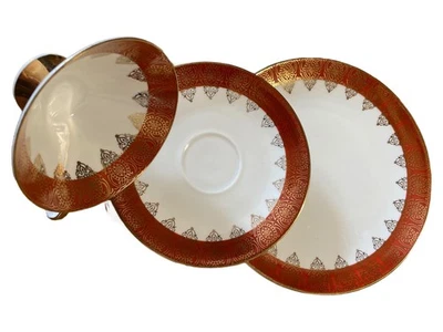 Winterling Tasse Unterteller Porzellan floral festlich 7cm 3tlg - Bild 1 von 4